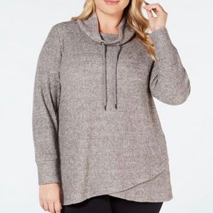 Ideology plus size cowl-neck tulip hem top size 3x new women’s